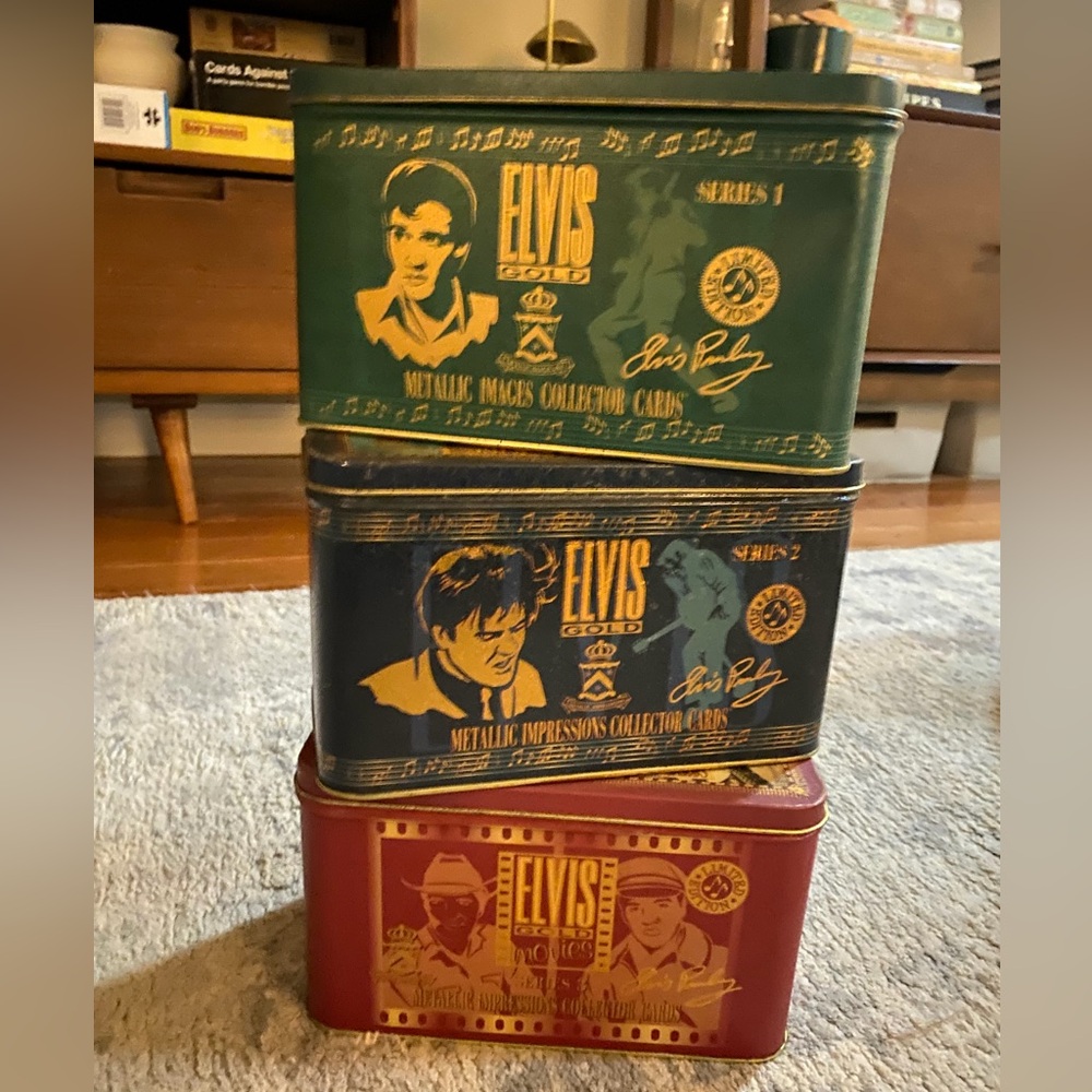Elvis Metallic Impressions Collector Card Tins